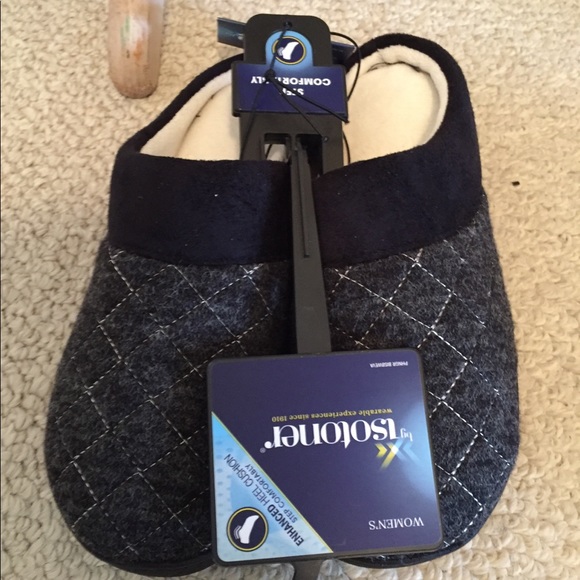 Isotoner NWT slippers heather grey size Small - Picture 2 of 5
